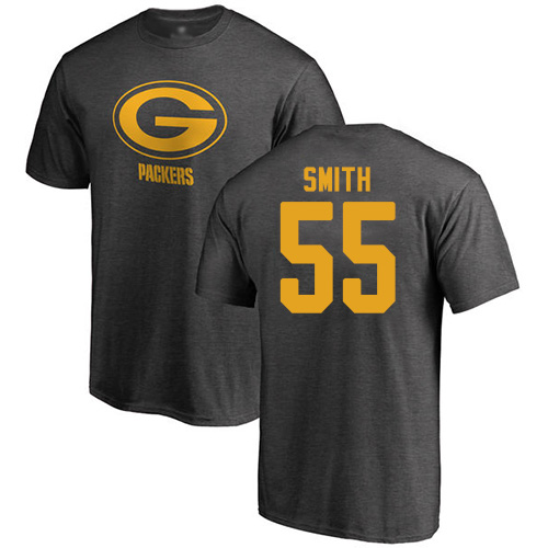 Men Green Bay Packers Ash #55 Smith Za Darius One Color Nike NFL T Shirt